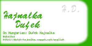 hajnalka dufek business card